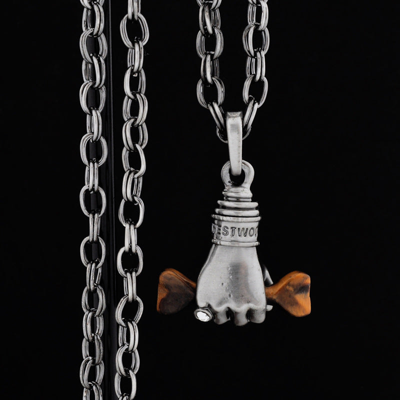 Vivienne Westwood vintage hand-held bone pendant necklace punk