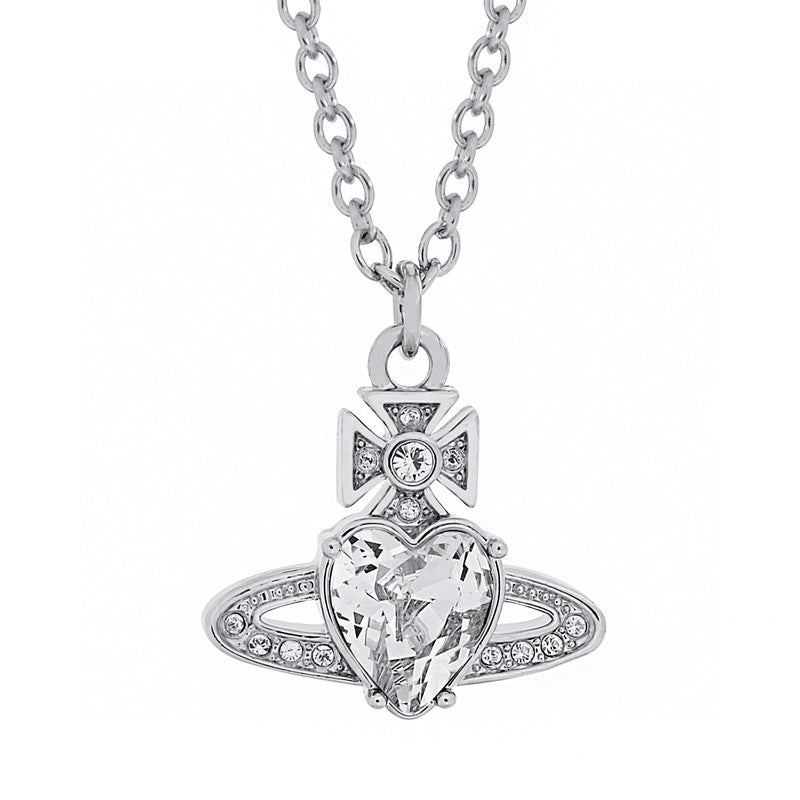 Vivienne Westwood loving heart zircon pendant necklace