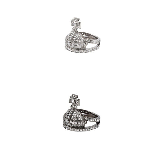 Vivienne Westwood diamond inlaid crown ring versatile high-end