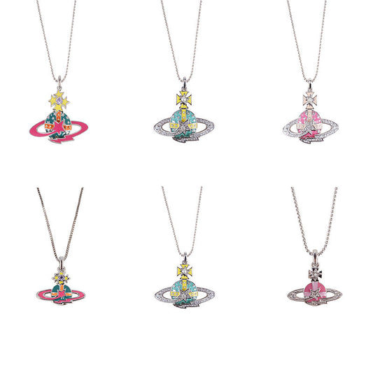 Vivienne Westwood meteor pendant necklace niche personality original design