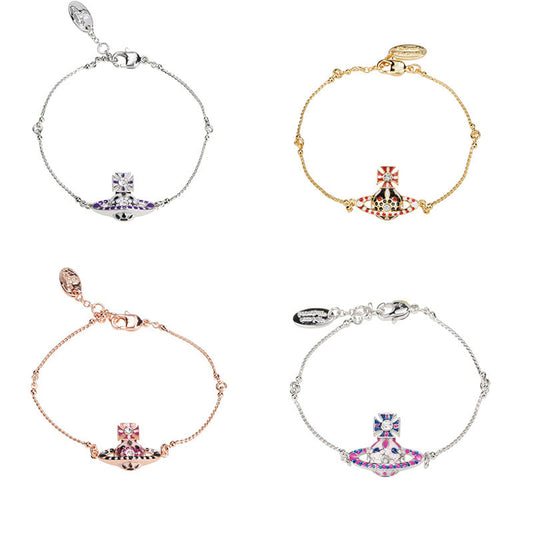 Vivienne Westwood enamel colorful bracelet niche personality
