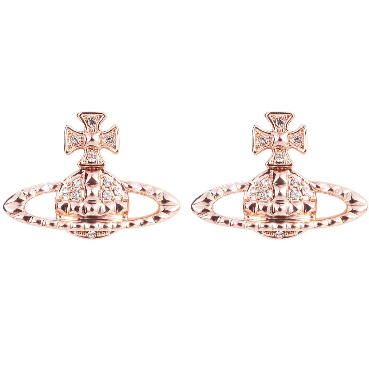 Vivienne Westwood European and American style rivet series stud earrings light luxury punk earrings