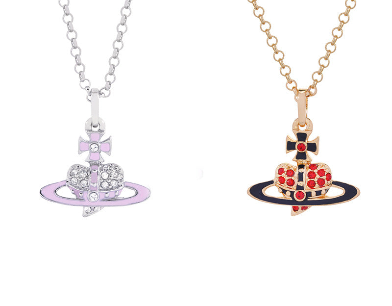 Vivienne Westwood small love pendant necklace ins high-grade all-matching
