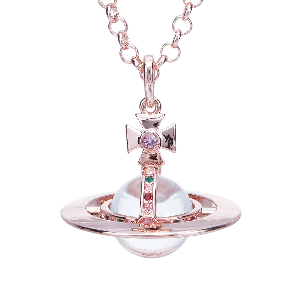 Vivienne Westwood 20MM lettering version micro glass bead pendant necklace