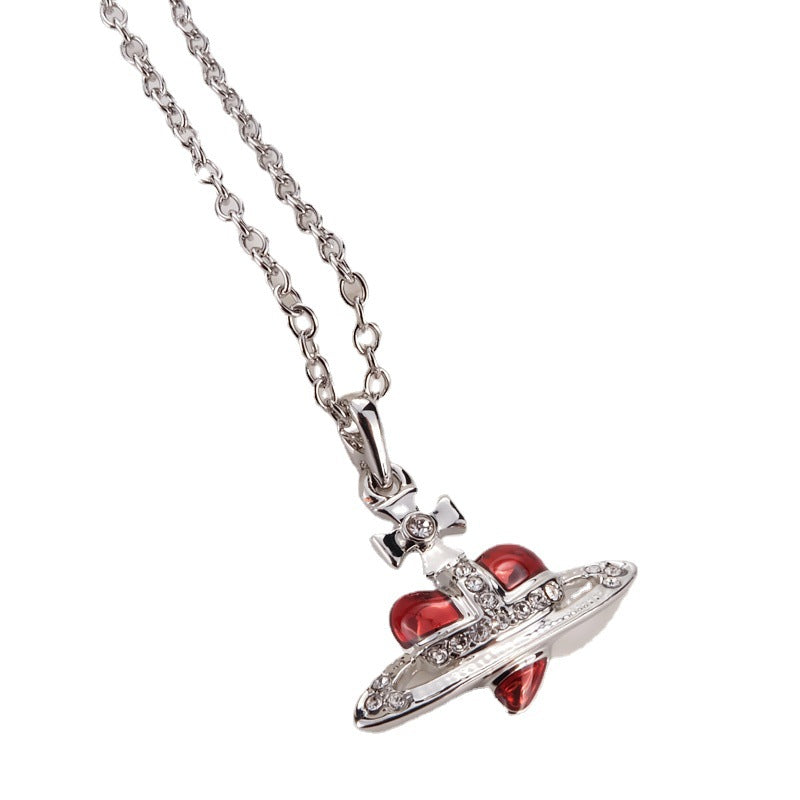 Vivienne Westwood paint love heart series pendant necklace
