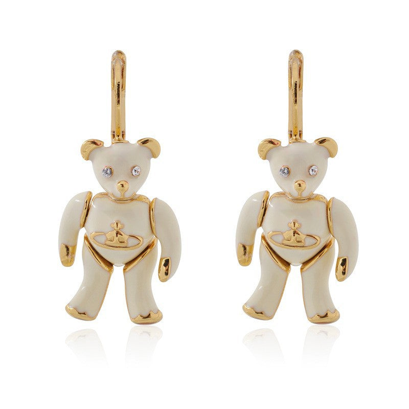 Vivienne Westwood vintage paint bear earrings movable joint