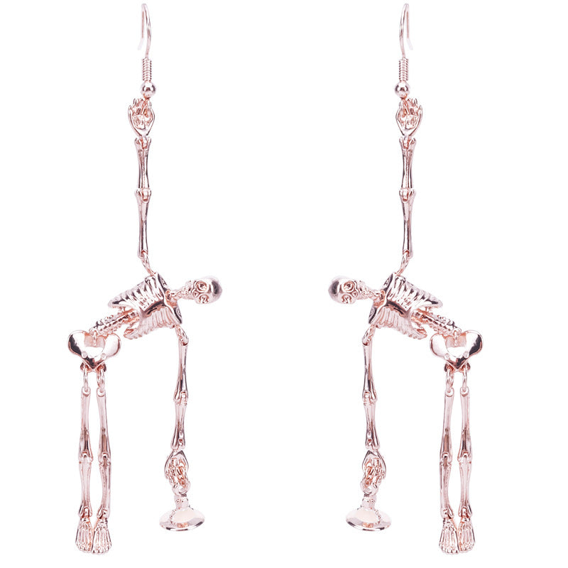 Vivienne Westwood skull Fishbone series earrings personalized minority tide