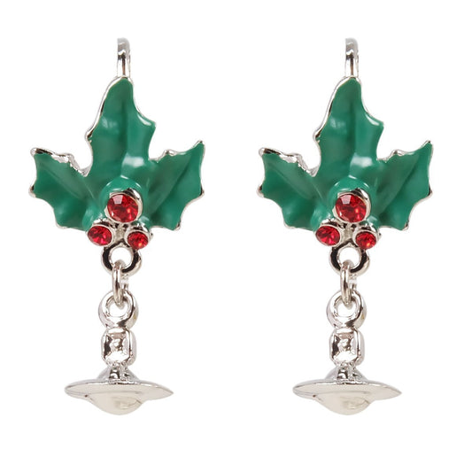 Vivienne Westwood Christmas series stud earrings niche personality holiday gifts