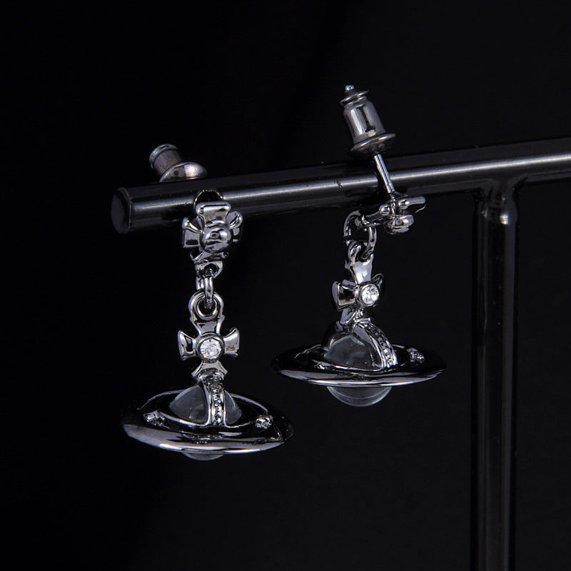Vivienne Westwood 6MM orb lettering glass bead earring