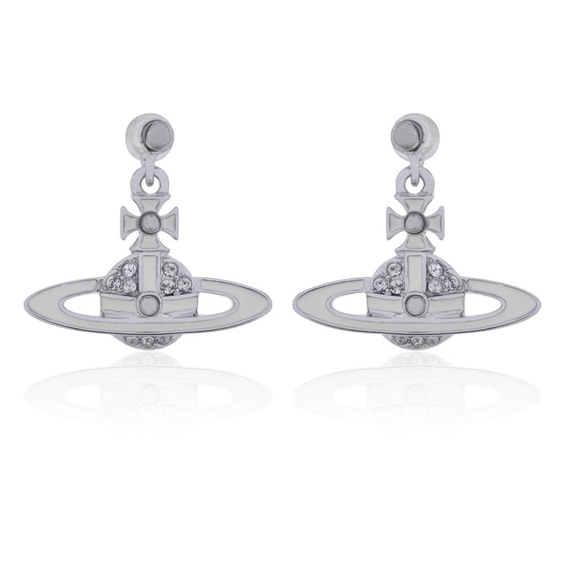 Vivienne Westwood paint stud earrings punk European and American style eardrops