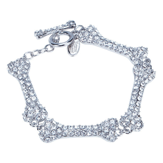 Vivienne Westwood full diamond four bones bracelet personalized minority high sense