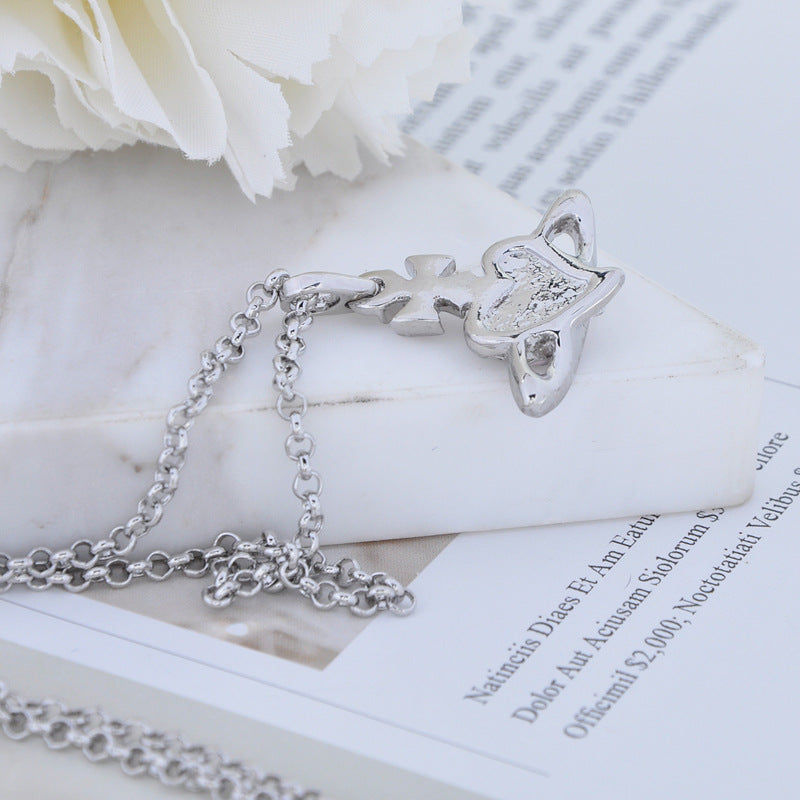 Vivienne Westwood small love pendant necklace ins high-grade all-matching