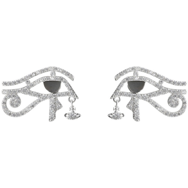 Vivienne Westwood Eye of Horus ear studs key earrings punk