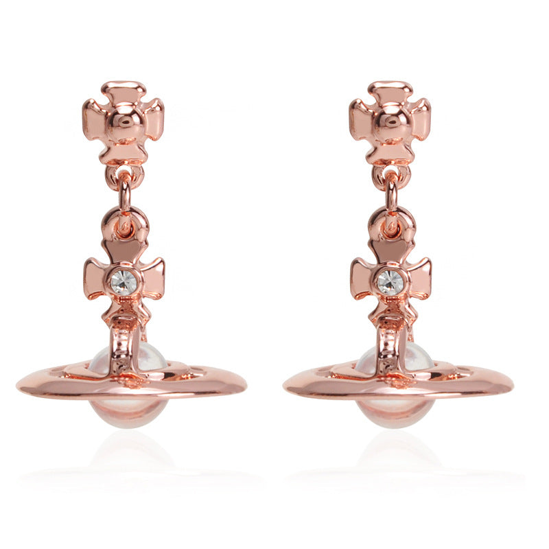 Vivienne Westwood 6MM orb lettering glass bead earring