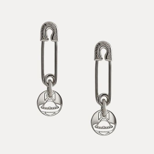 Vivienne Westwood clip pin studs hollow stud earrings punk accessories