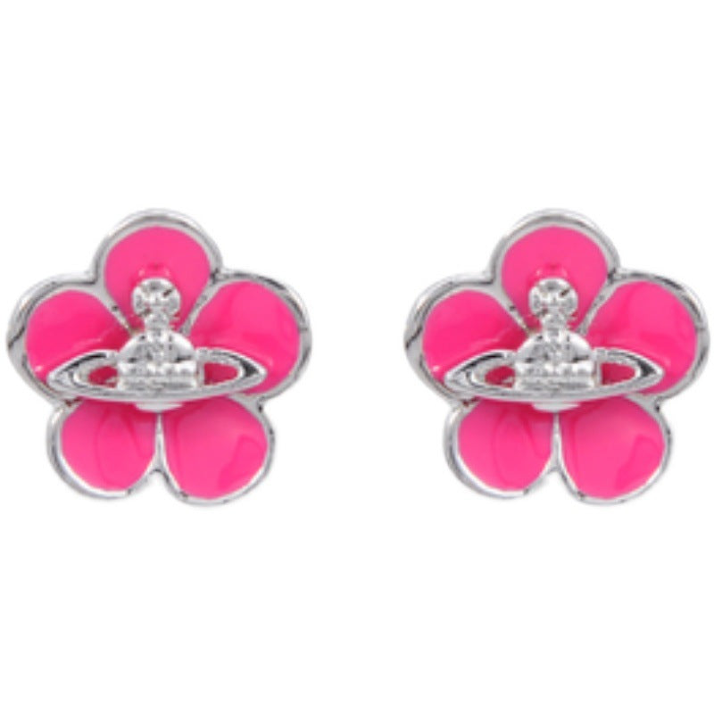 Vivienne Westwood flower series exquisite fashion all-match advanced