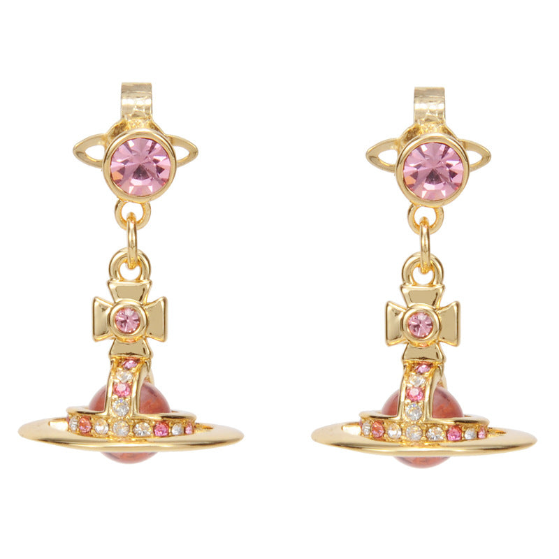 Vivienne Westwood 6MM orb lettering glass bead earring