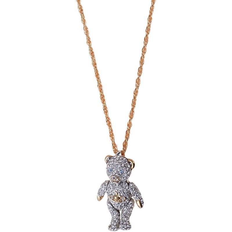 Vivienne Westwood full Diamond Bear pendant