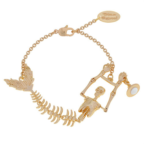 Vivienne Westwood people Fishbone skull series bracelet unique punk style