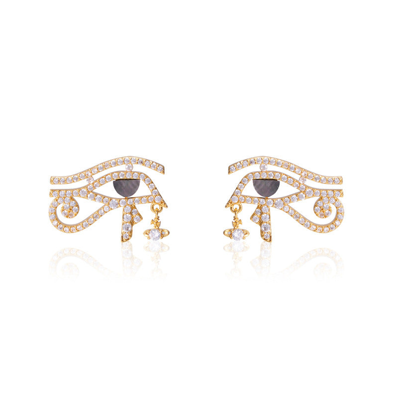Vivienne Westwood Eye of Horus ear studs key earrings punk