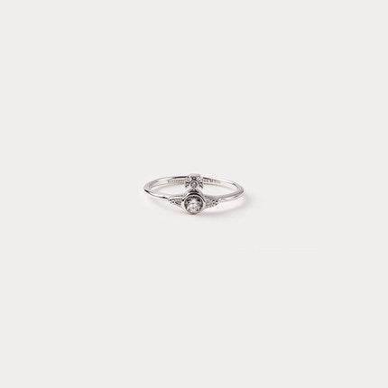 Vivienne Westwood 2022 new ring single diamond simple couple style