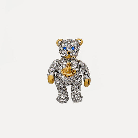Vivienne Westwood TEDDY small activity bear collar pin ins high sense accessories