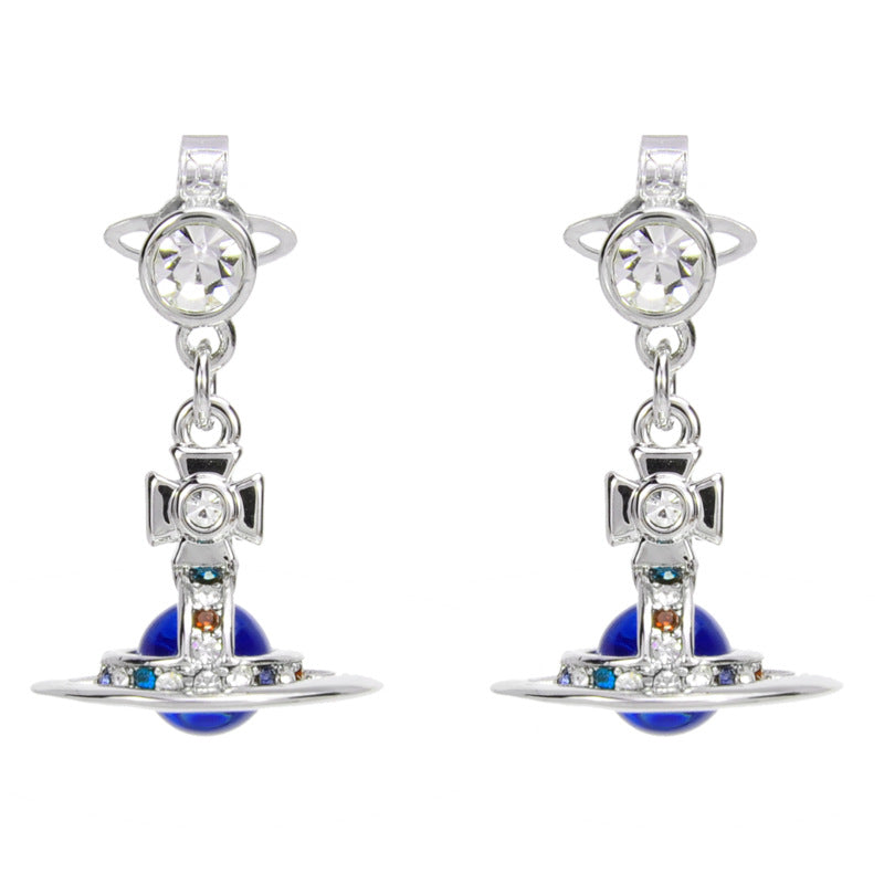 Vivienne Westwood 6MM orb lettering glass bead earring