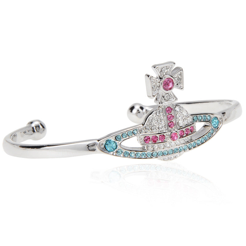Vivienne Westwood KIKA full diamond bracelet exquisite high-grade accessories