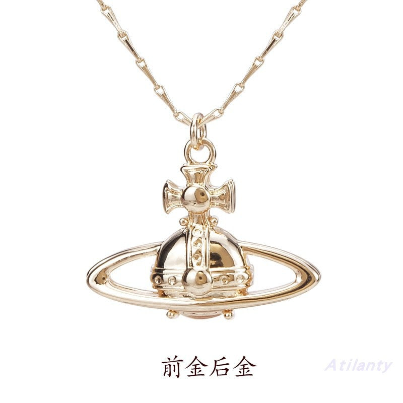 Vivienne Westwood front and rear two-color necklace niche European and American punk
