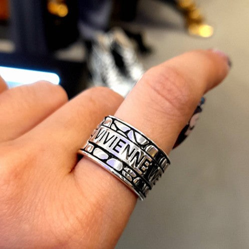 Vivienne Westwood spring and summer pattern ring punk European and American style