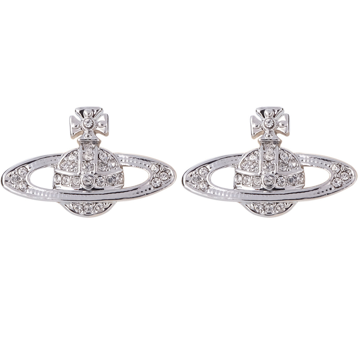 Vivienne Westwood full diamond eardrops Diamond Punk small luxury all-matching