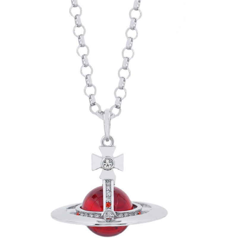 Vivienne Westwood 20MM lettering version micro glass bead pendant necklace