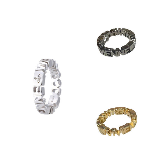 Vivienne Westwood hollow ring personality couple punk all-match