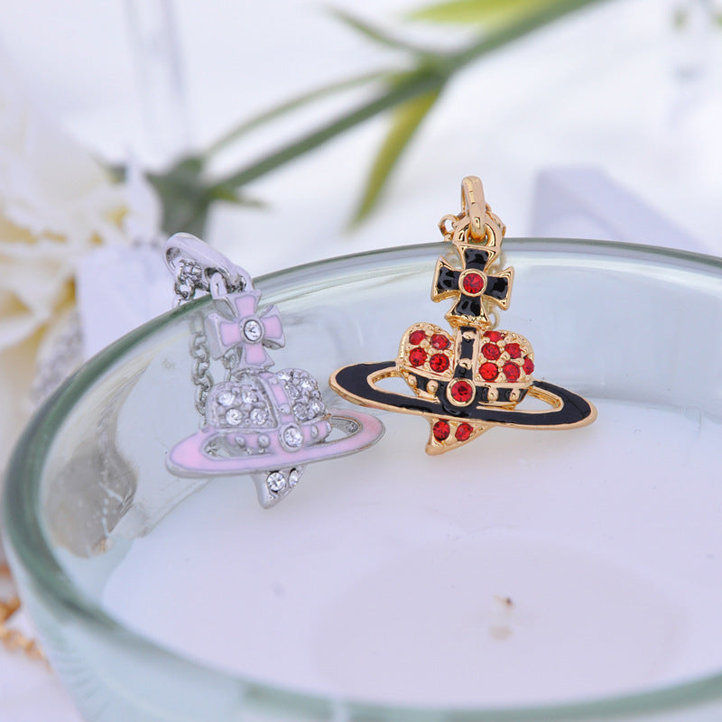 Vivienne Westwood small love pendant necklace ins high-grade all-matching