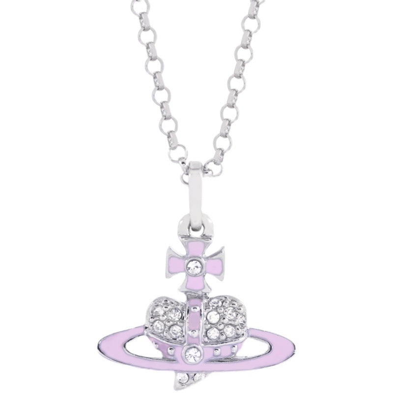 Vivienne Westwood small love pendant necklace ins high-grade all-matching