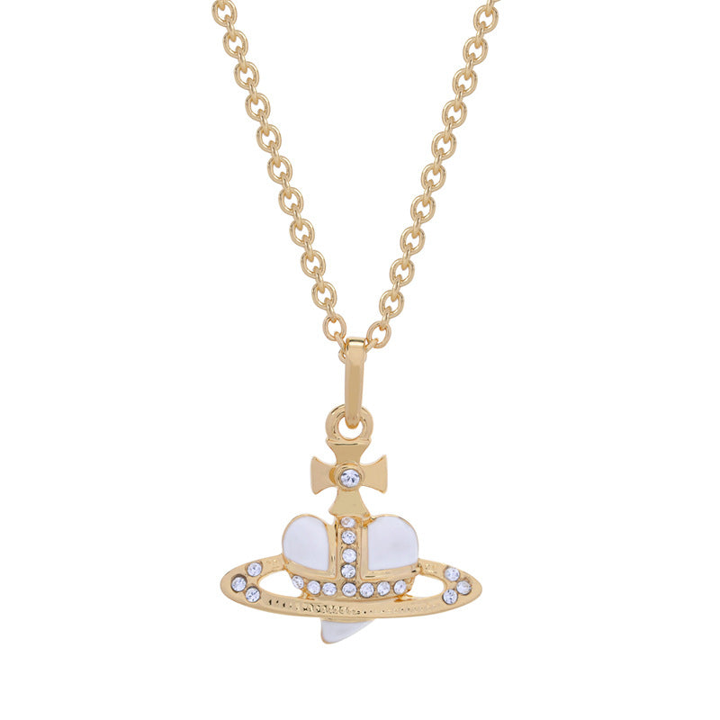 Vivienne Westwood paint love heart series pendant necklace