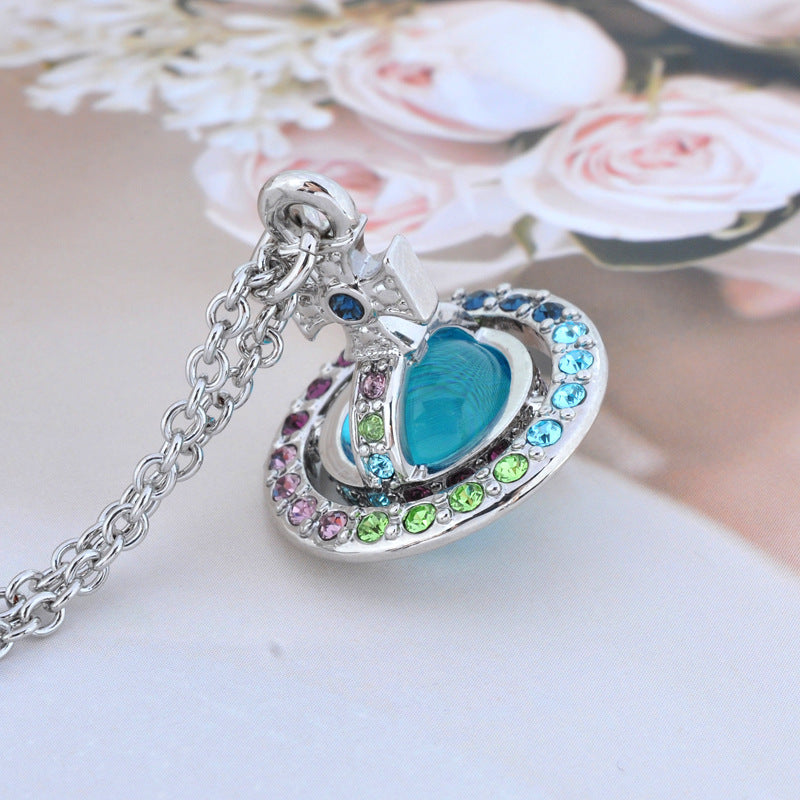 Vivienne Westwood ORB necklace Japan limited three-dimensional gradient color diamond