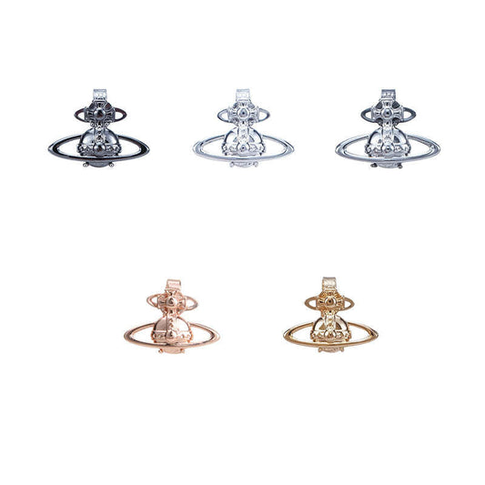 Vivienne Westwood double-sided color matching simple stud earrings