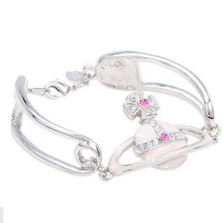 Vivienne Westwood pink paint bracelet vintage ins