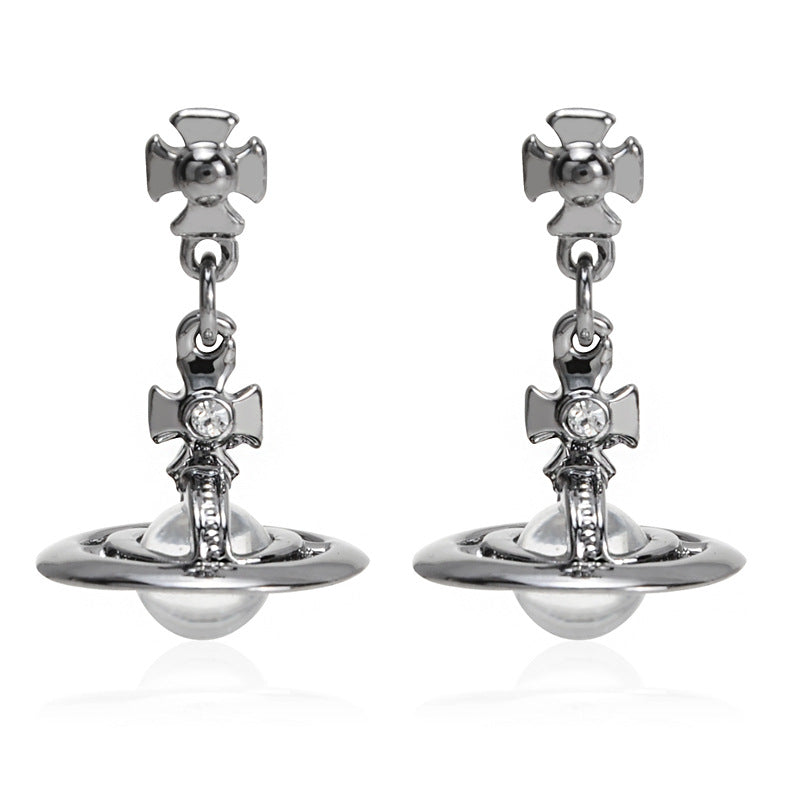 Vivienne Westwood 6MM orb lettering glass bead earring