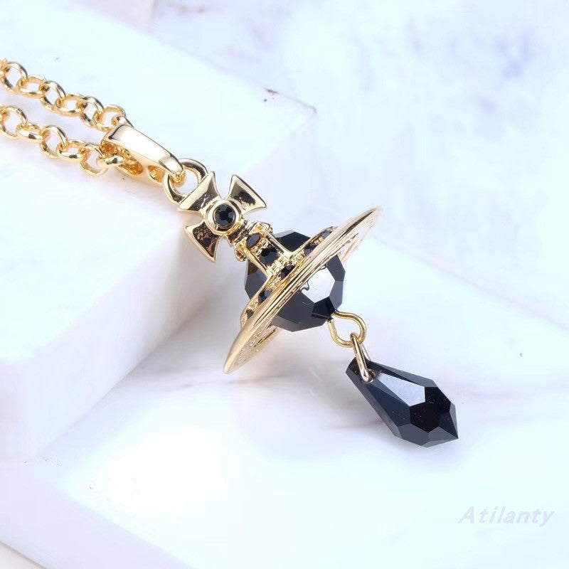 Vivienne Westwood Austrian crystal element three-dimensional pendant necklace advanced