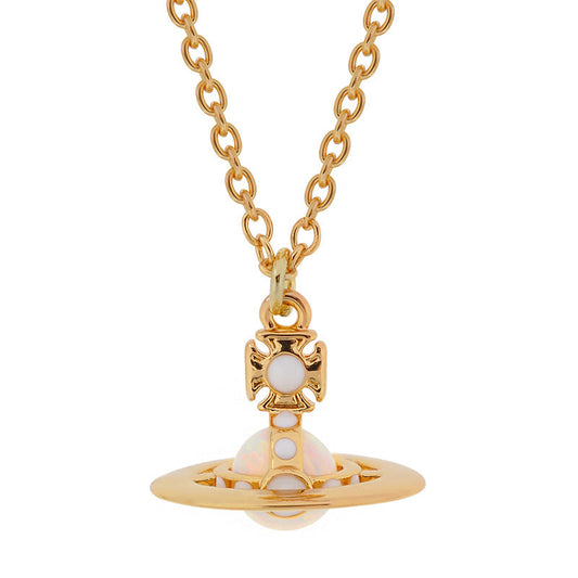 Vivienne Westwood opal stone three-dimensional necklace