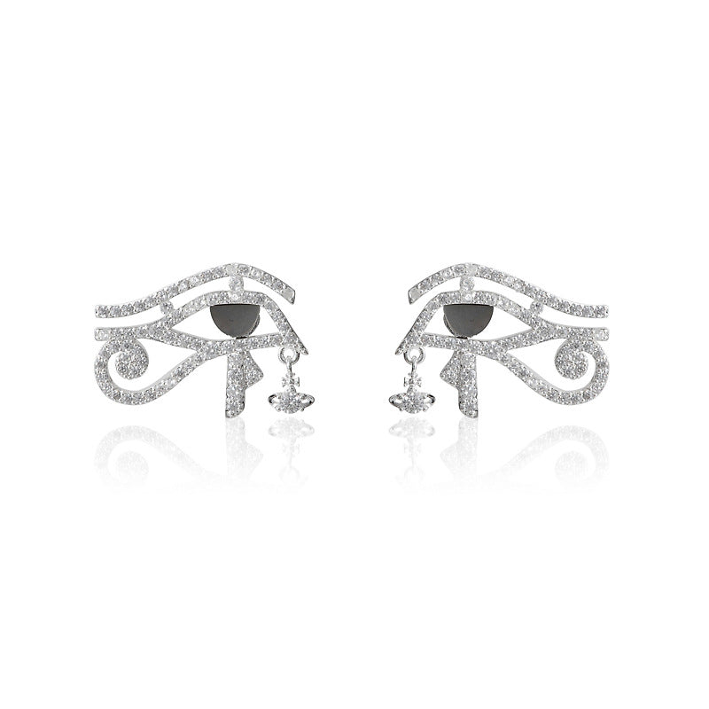 Vivienne Westwood Eye of Horus ear studs key earrings punk