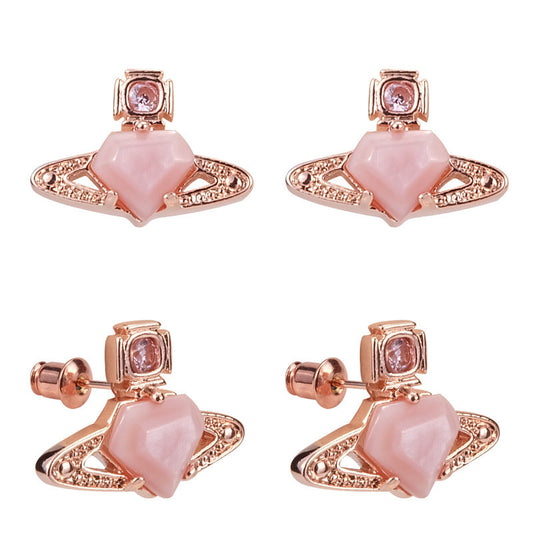 Vivienne Westwood love gemstone earrings small simple wild earrings