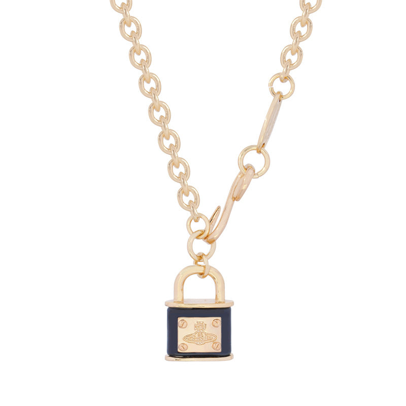Vivienne Westwood lock Head series pendant necklace for women