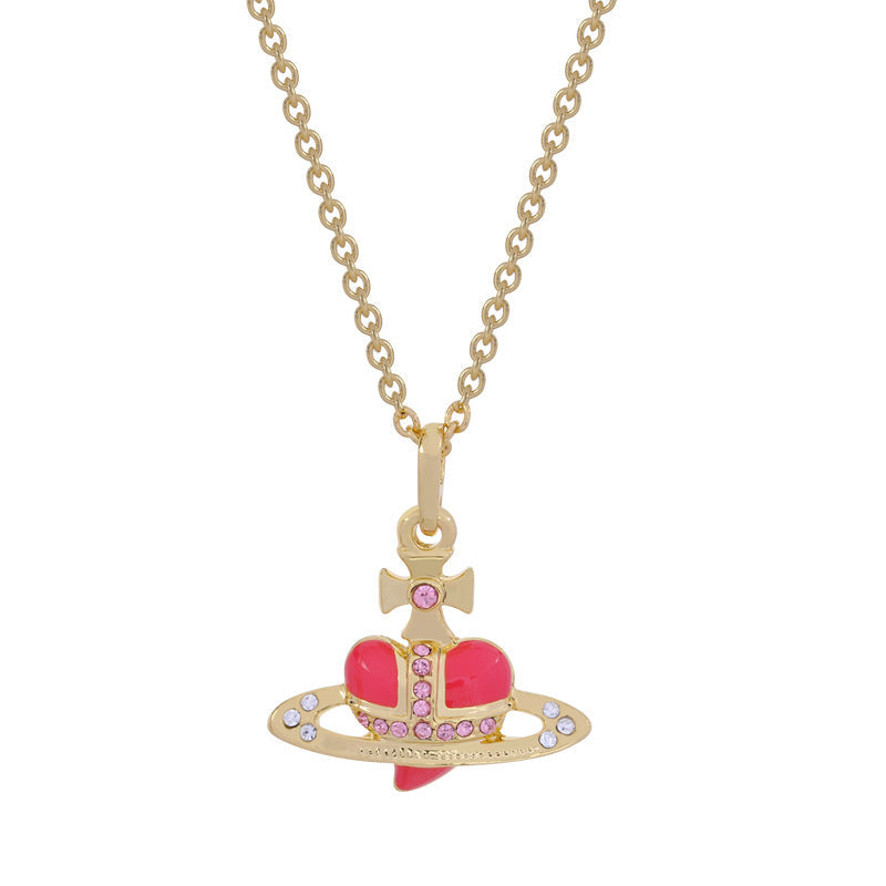 Vivienne Westwood paint love heart series pendant necklace