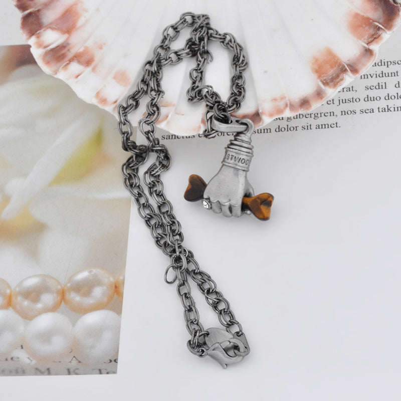 Vivienne Westwood vintage hand-held bone pendant necklace punk