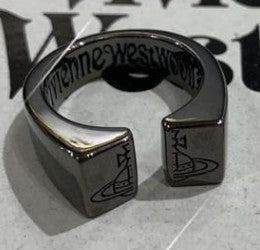 Vivienne Westwood open split ring black gold European and American personalized punk