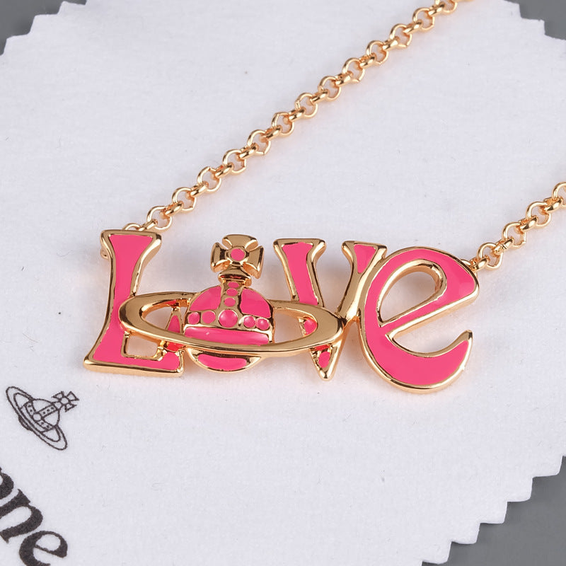 Vivienne Westwood LOVE letter pendant necklace