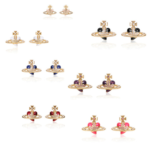 Vivienne Westwood classic love paint stud earrings